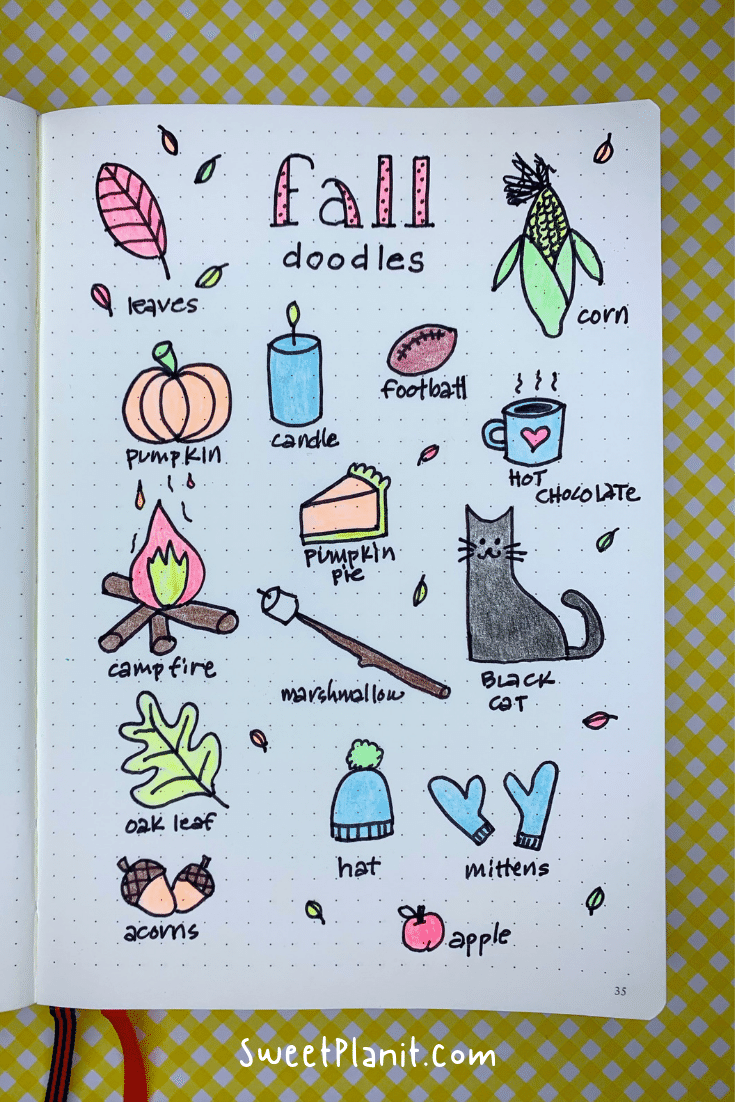 Easy Fall Bullet Journal Doodles You Can Draw Sweet PlanIt